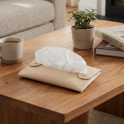 5.12"x3.35" Travel Tissue Holder, Purse Tissue Holder (Apricot)