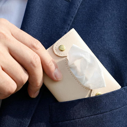 5.12"x3.35" Travel Tissue Holder, Purse Tissue Holder (Apricot)