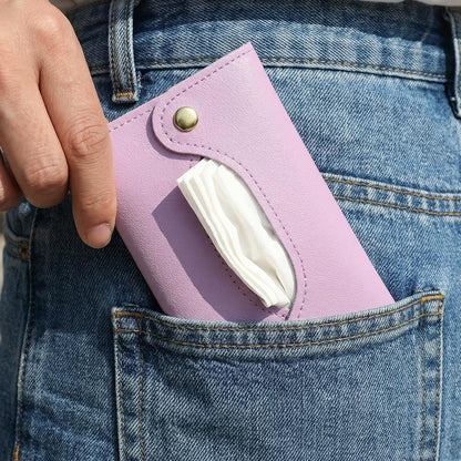 5.12"x3.35" Travel Tissue Holder, Purse Tissue Holder (Apricot)