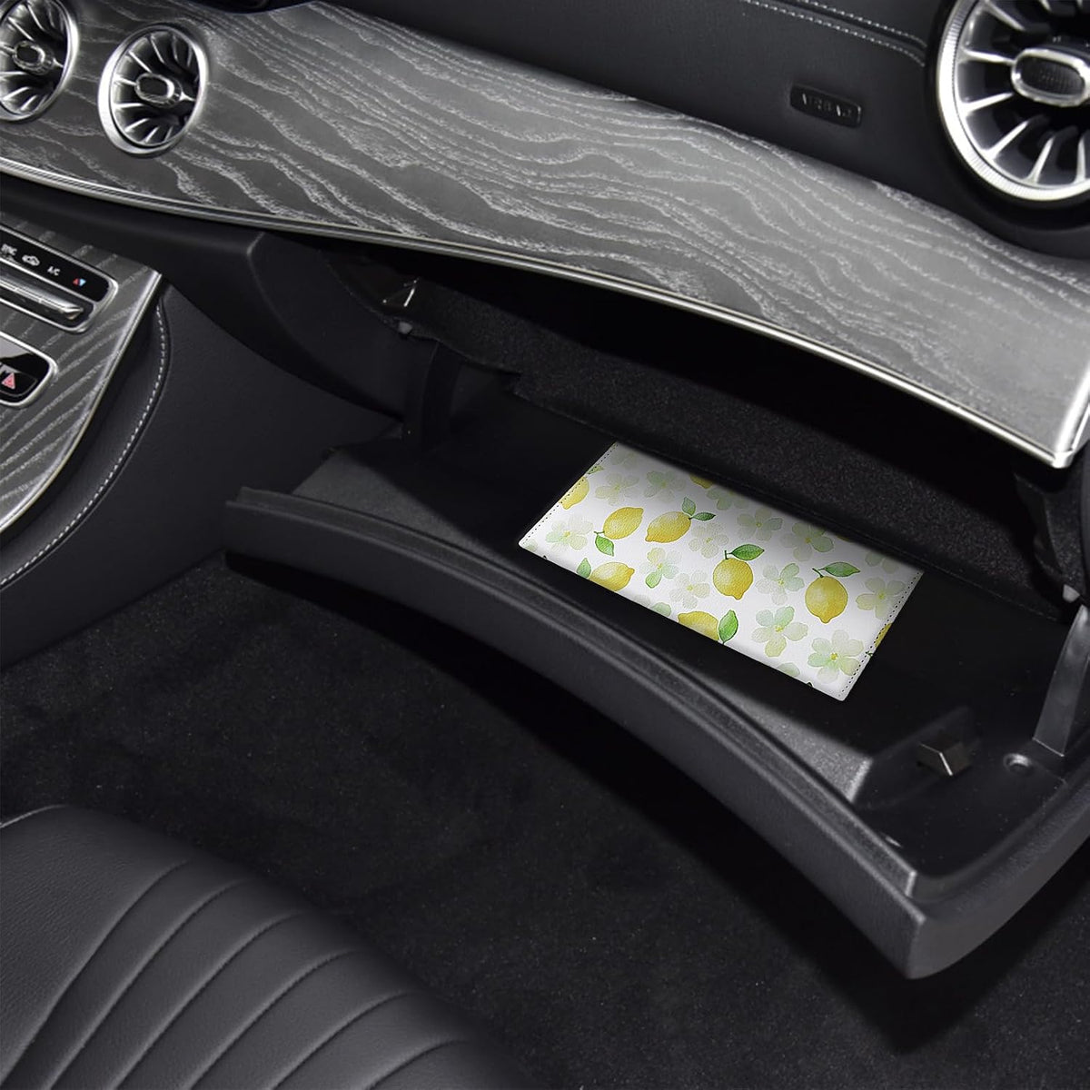Premium Car Registration & Insurance Card Holder, Black