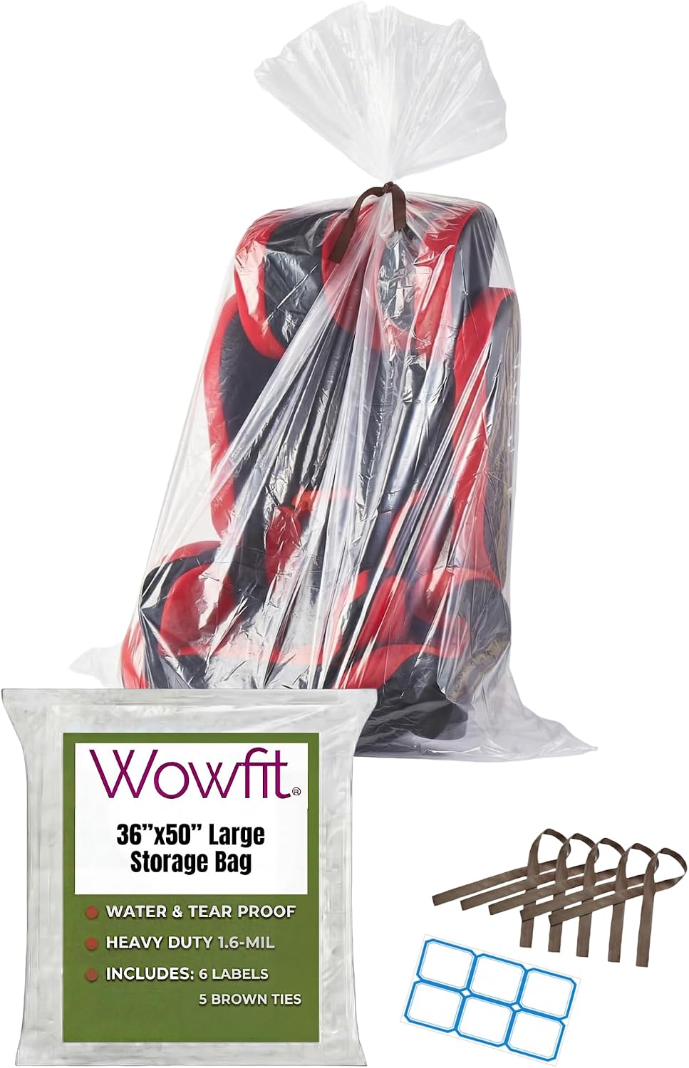 Extra Large Storage Bags for Car Seat & Luggage, 40x60, 5 CT, 2 Mil
