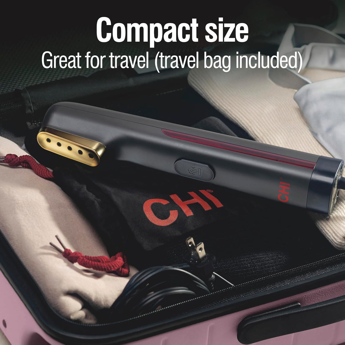 CHI Steam Handheld Garment Steamer for Clothes, 800 Watts, Black