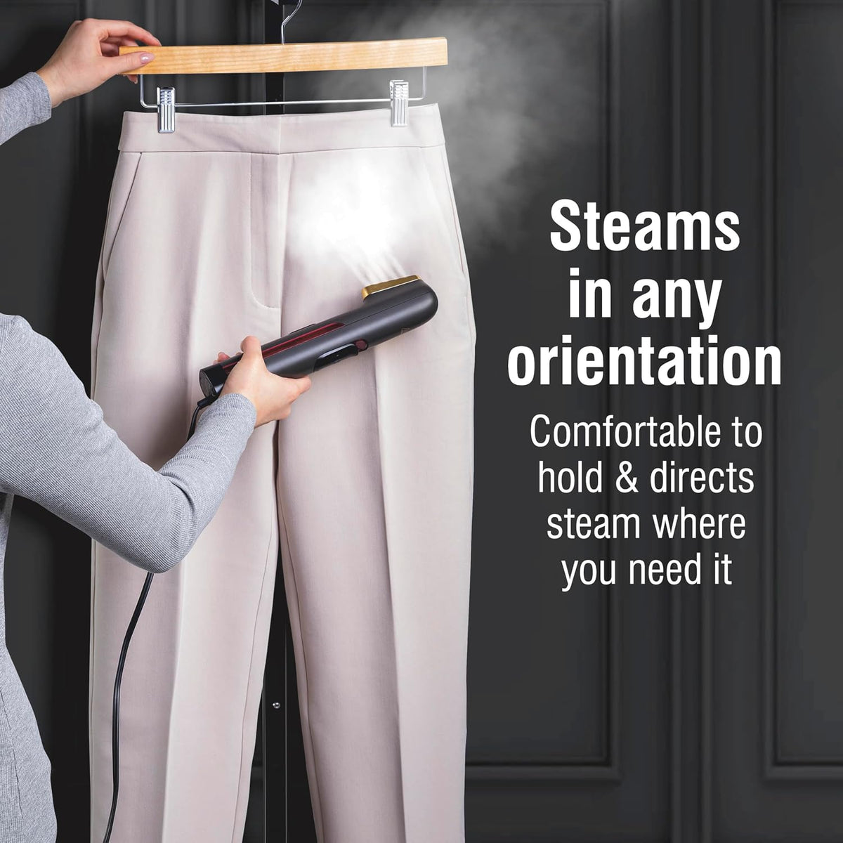 CHI Steam Handheld Garment Steamer for Clothes, 800 Watts, Black