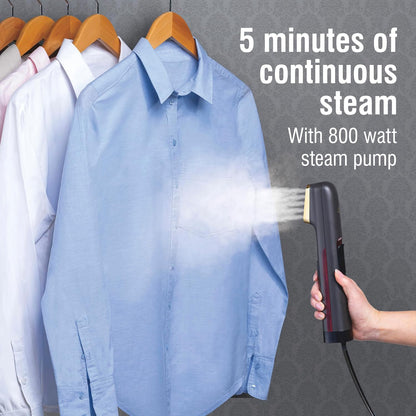 CHI Steam Handheld Garment Steamer for Clothes, 800 Watts, Black
