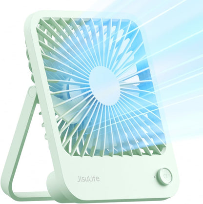 JISULIFE Desk Fan Battery Rechargeable, 180°Foldable Portable Personal Fan
