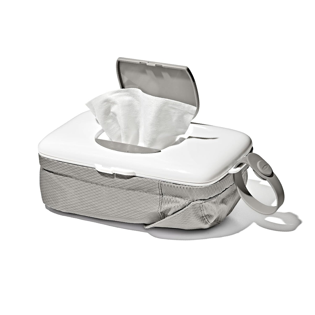 On-The-Go Wipes Dispenser with Diaper Pouch, Gray