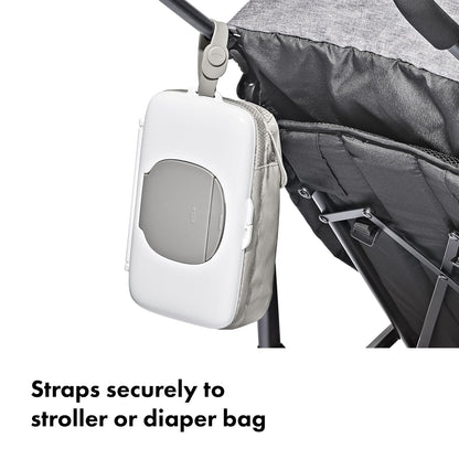 On-The-Go Wipes Dispenser with Diaper Pouch, Gray