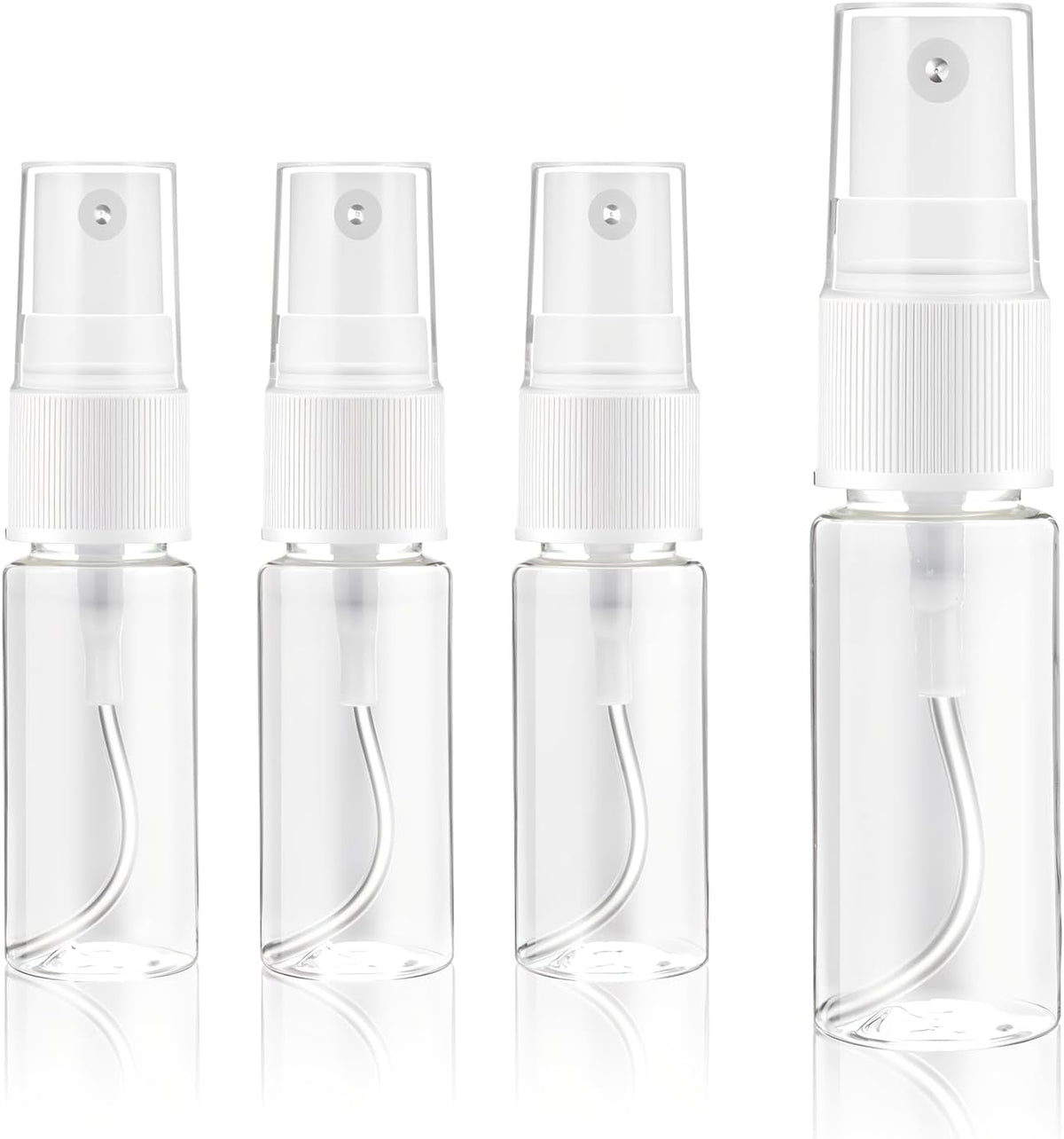 4 Pack Spray Bottle, Small Plastic Fine Mist Spray Bottles Mini Empty Travel Bottles Small Refillable Liquid Containers for Perfume, Care Liquid, Cosmetics, Alcohol(15ml)