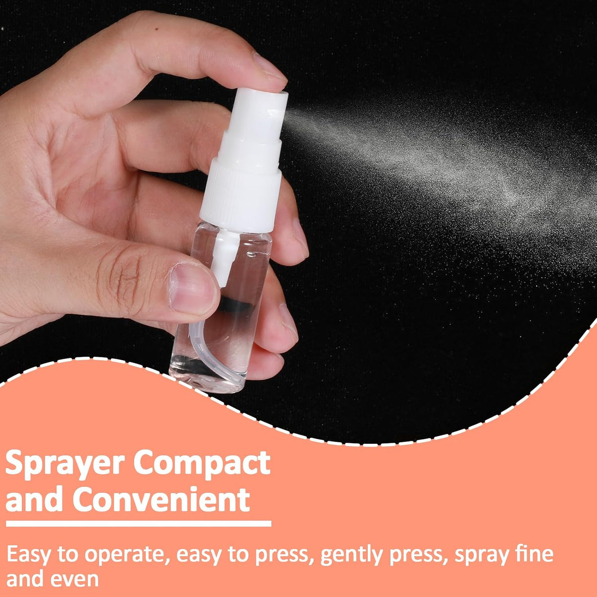 4 Pack Spray Bottle, Small Plastic Fine Mist Spray Bottles Mini Empty Travel Bottles Small Refillable Liquid Containers for Perfume, Care Liquid, Cosmetics, Alcohol(15ml)