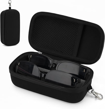 Double Eyeglasses Case, Hard Shell Glasses Case for Men Women