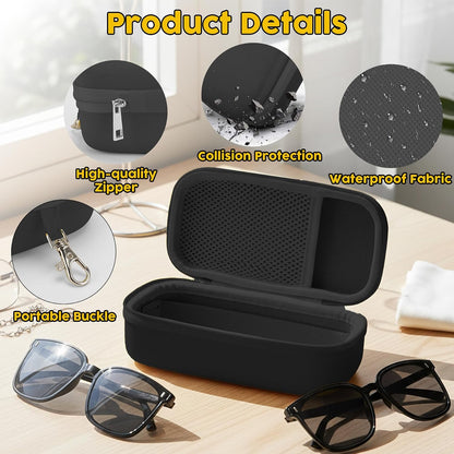 Double Eyeglasses Case, Hard Shell Glasses Case for Men Women