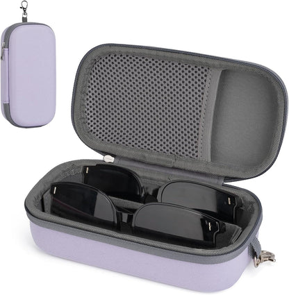 Double Eyeglasses Case, Hard Shell Glasses Case for Men Women