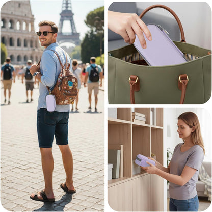 Double Eyeglasses Case, Hard Shell Glasses Case for Men Women