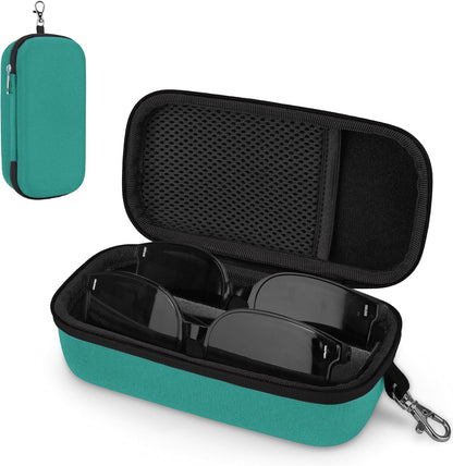 Double Eyeglasses Case, Hard Shell Glasses Case for Men Women