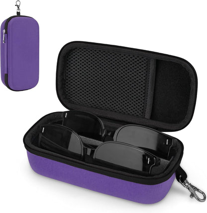 Double Eyeglasses Case, Hard Shell Glasses Case for Men Women
