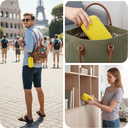 Double Eyeglasses Case, Hard Shell Glasses Case for Men Women