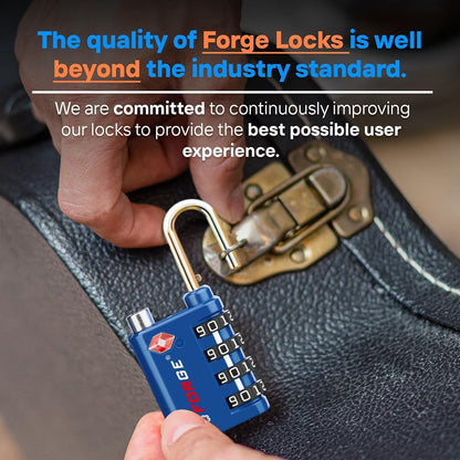 Dual-Opening: Key or Combination Lock, TSA Approved Lock for Luggage, Pelican case, Travel, Gym, School,Luggage Combination Lock,Travel Bag Lock (Black)