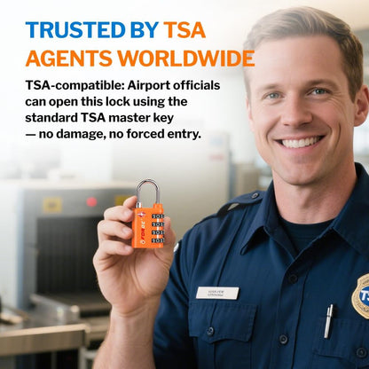 Dual-Opening: Key or Combination Lock, TSA Approved Lock for Luggage, Pelican case, Travel, Gym, School,Luggage Combination Lock,Travel Bag Lock (Black)