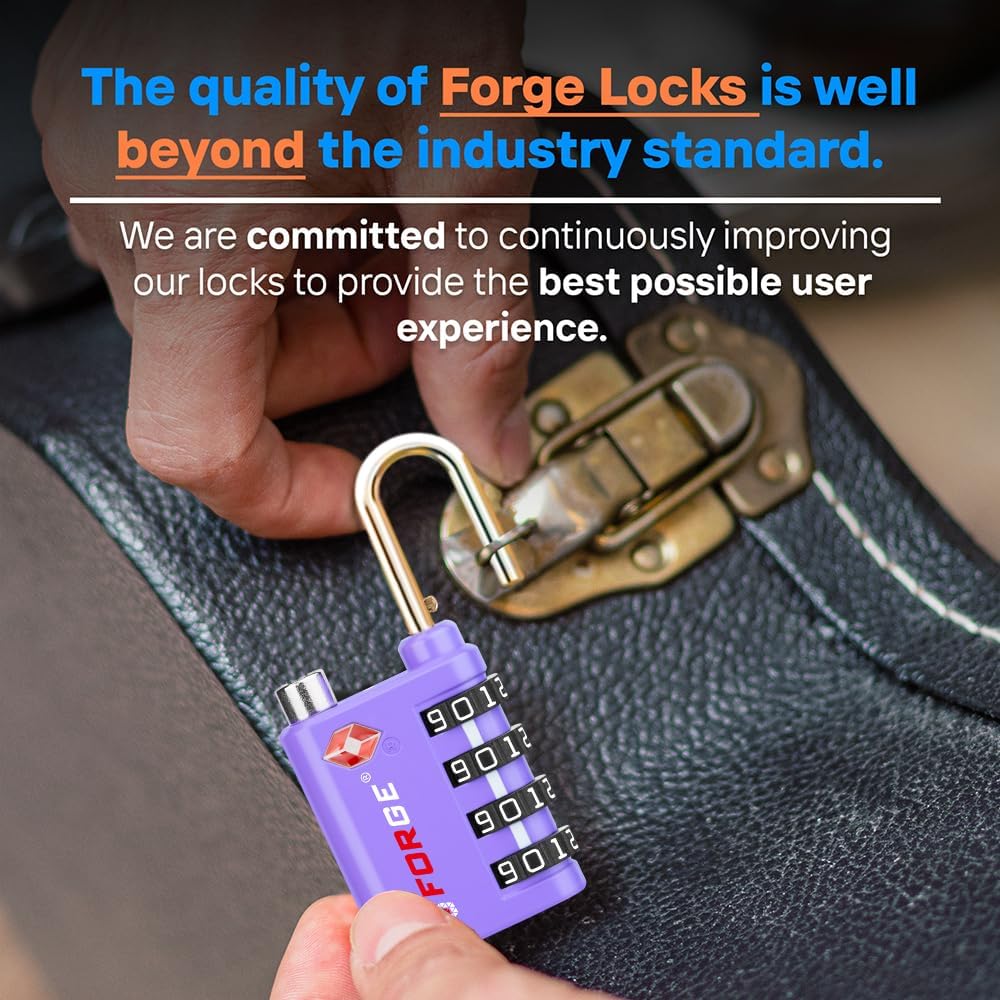 Dual-Opening: Key or Combination Lock, TSA Approved Lock for Luggage, Pelican case, Travel, Gym, School,Luggage Combination Lock,Travel Bag Lock (Black)