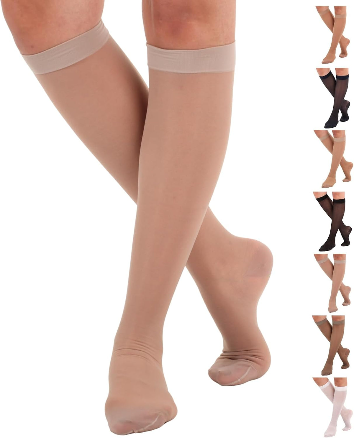 ABSOLUTE SUPPORT Sheer Womens Compression Socks 15-20 mmHg