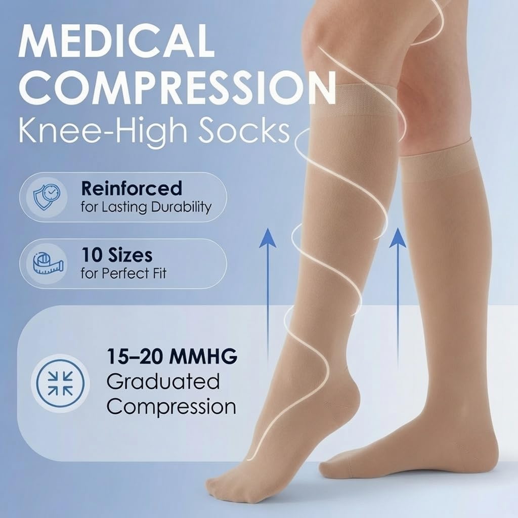 ABSOLUTE SUPPORT Sheer Womens Compression Socks 15-20 mmHg