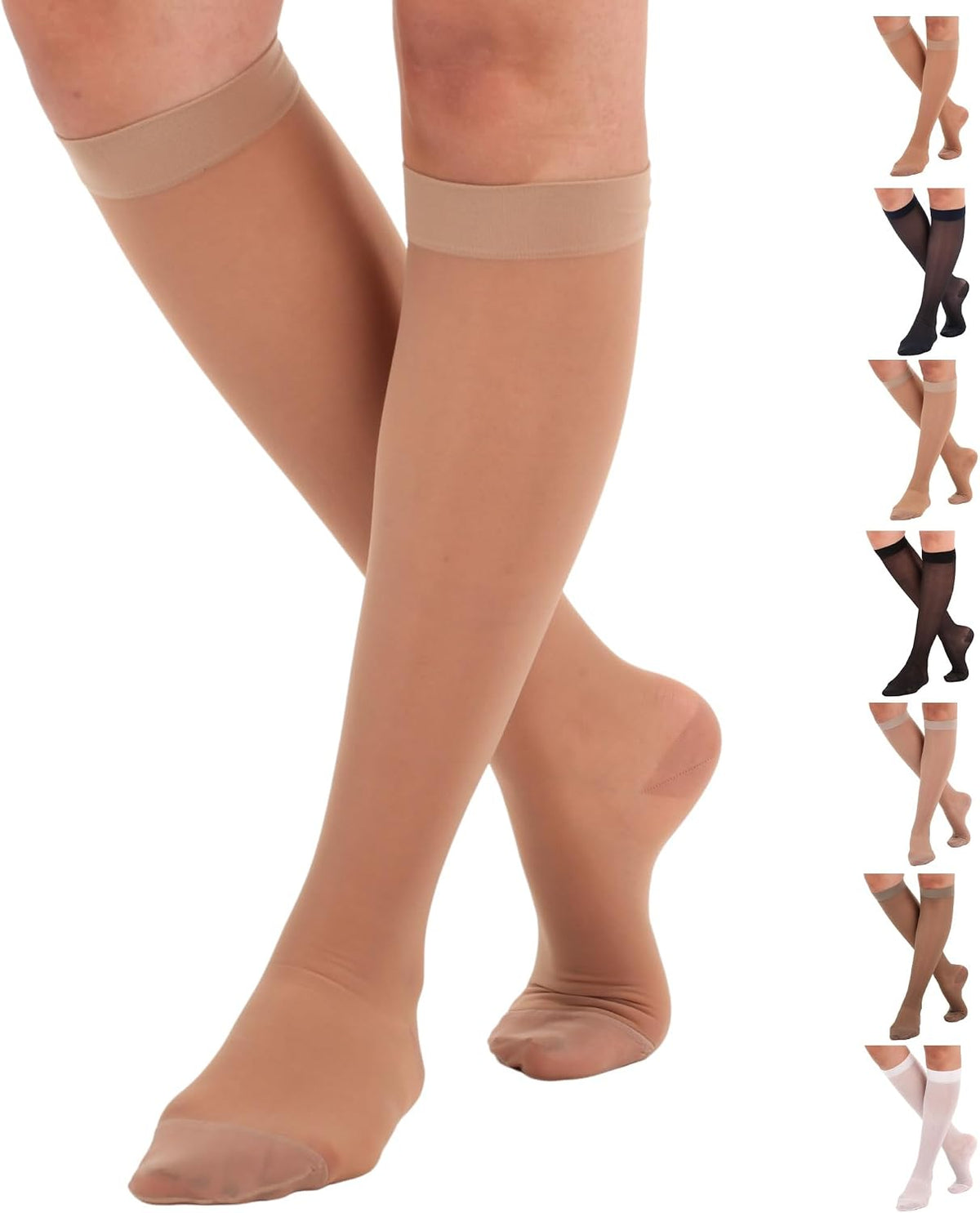 ABSOLUTE SUPPORT Sheer Womens Compression Socks 15-20 mmHg