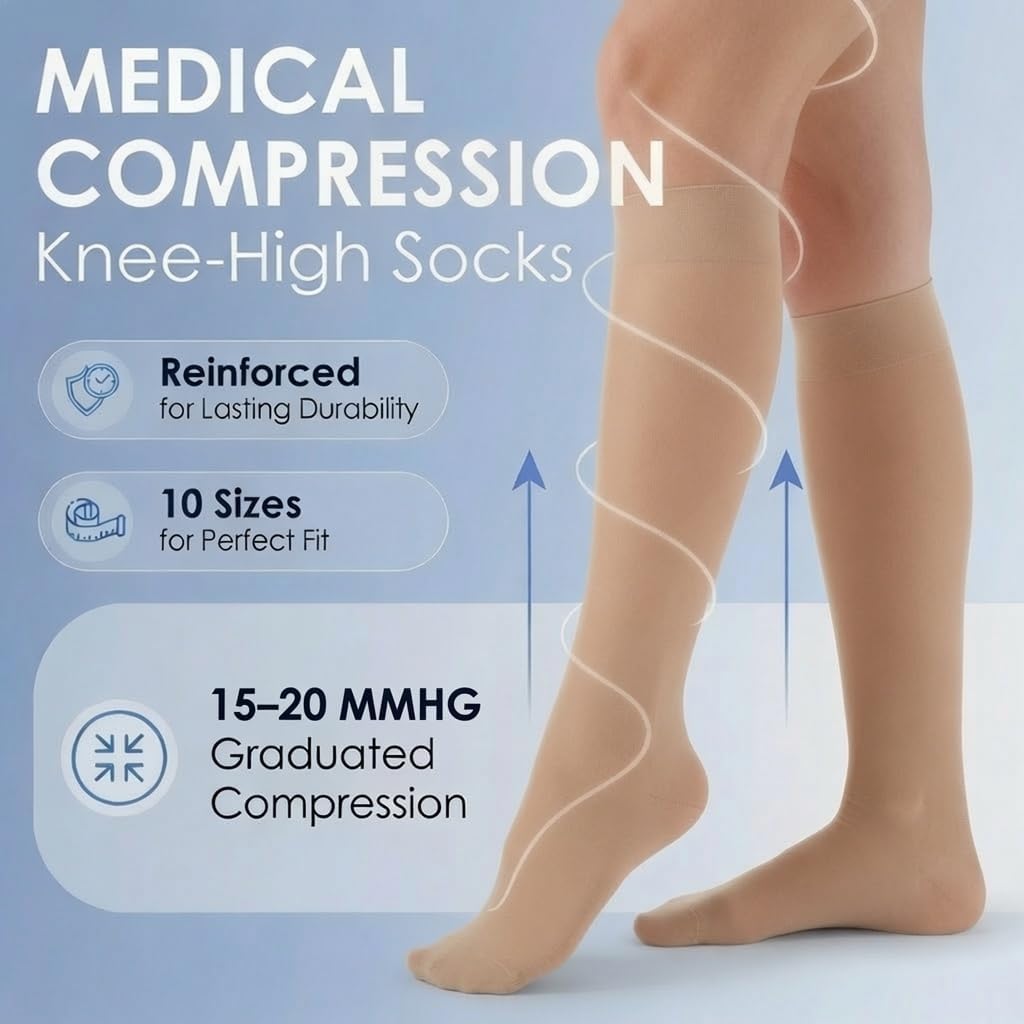 ABSOLUTE SUPPORT Sheer Womens Compression Socks 15-20 mmHg