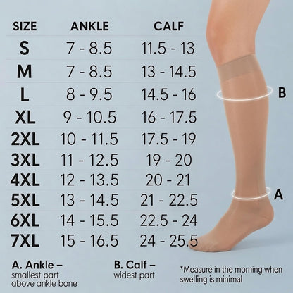 ABSOLUTE SUPPORT Sheer Womens Compression Socks 15-20 mmHg