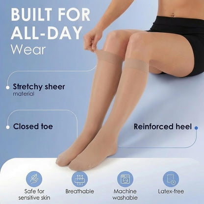 ABSOLUTE SUPPORT Sheer Womens Compression Socks 15-20 mmHg