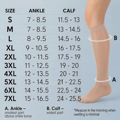 ABSOLUTE SUPPORT Sheer Womens Compression Socks 15-20 mmHg