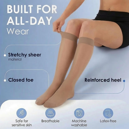 ABSOLUTE SUPPORT Sheer Womens Compression Socks 15-20 mmHg