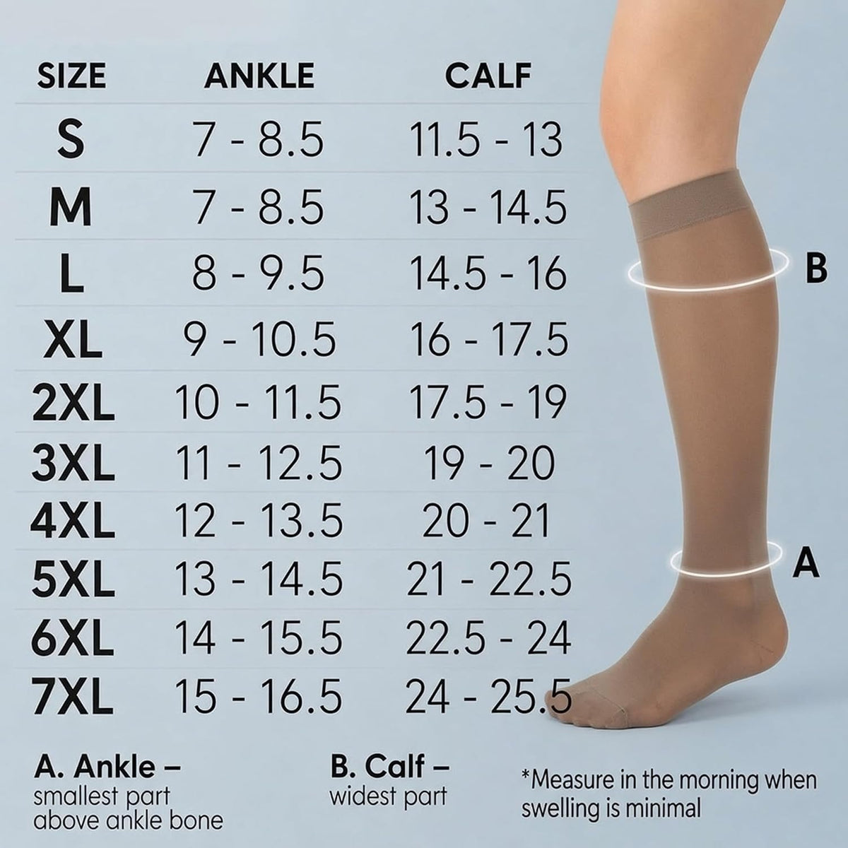 ABSOLUTE SUPPORT Sheer Womens Compression Socks 15-20 mmHg