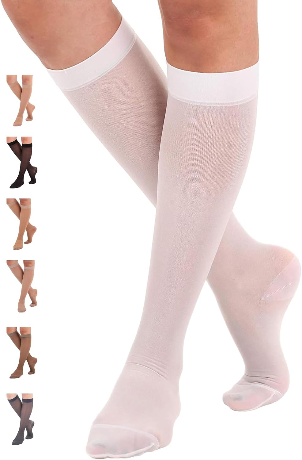 ABSOLUTE SUPPORT Sheer Womens Compression Socks 15-20 mmHg