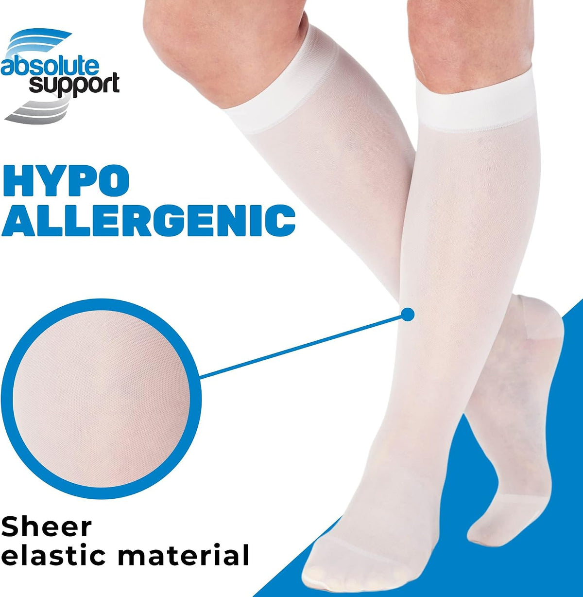 ABSOLUTE SUPPORT Sheer Womens Compression Socks 15-20 mmHg