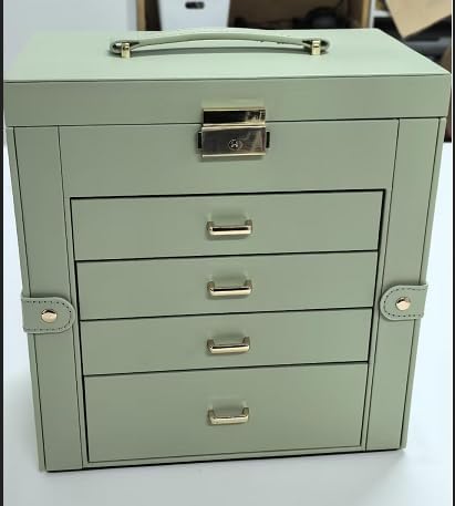 Large Jewelry Box for Women: 5-Layer Organizer with Lock for Dresser