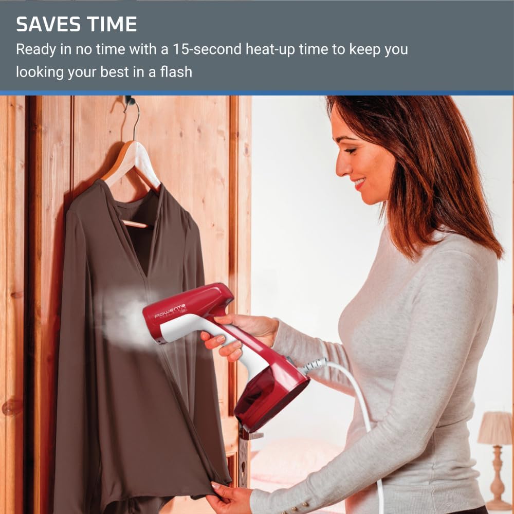 Steamer for Clothes, Access Steam Handheld Steamer, 15 Second Heatup, 4 Ounce Capacity, 1150 Watts, Portable, Ironing, Travel Must Have, White Clothes Steamer, DR3030