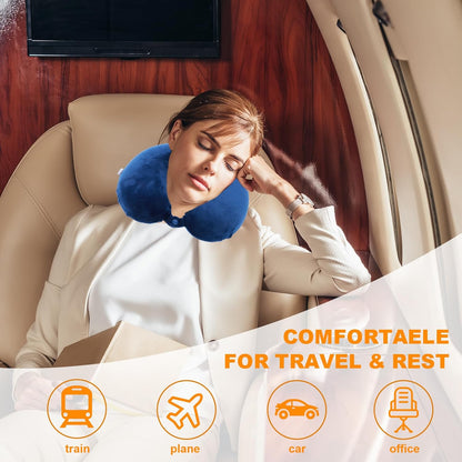 Travel Pillow,100% Pure Memory Foam U Shaped Neck Pillow,Super Lightweight Portable Headrest Great for Airplane, Car,Home,Office,Sleeping Rest (Grey)