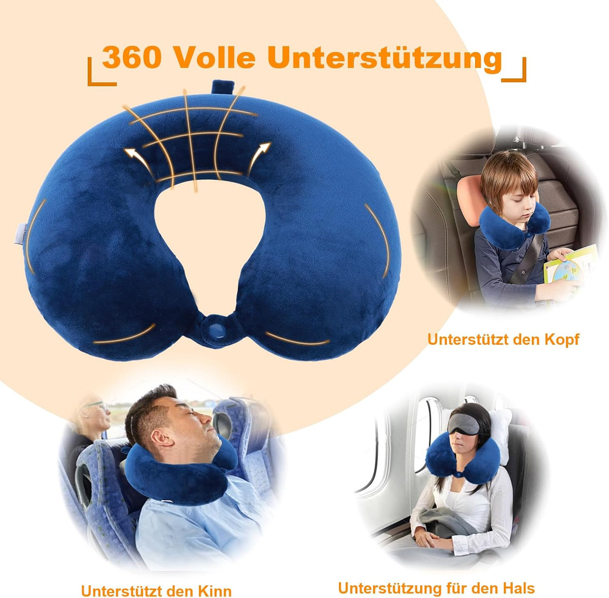 Travel Pillow,100% Pure Memory Foam U Shaped Neck Pillow,Super Lightweight Portable Headrest Great for Airplane, Car,Home,Office,Sleeping Rest (Grey)