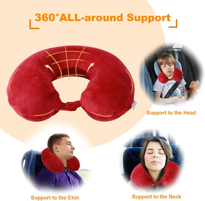 Travel Pillow,100% Pure Memory Foam U Shaped Neck Pillow,Super Lightweight Portable Headrest Great for Airplane, Car,Home,Office,Sleeping Rest (Grey)