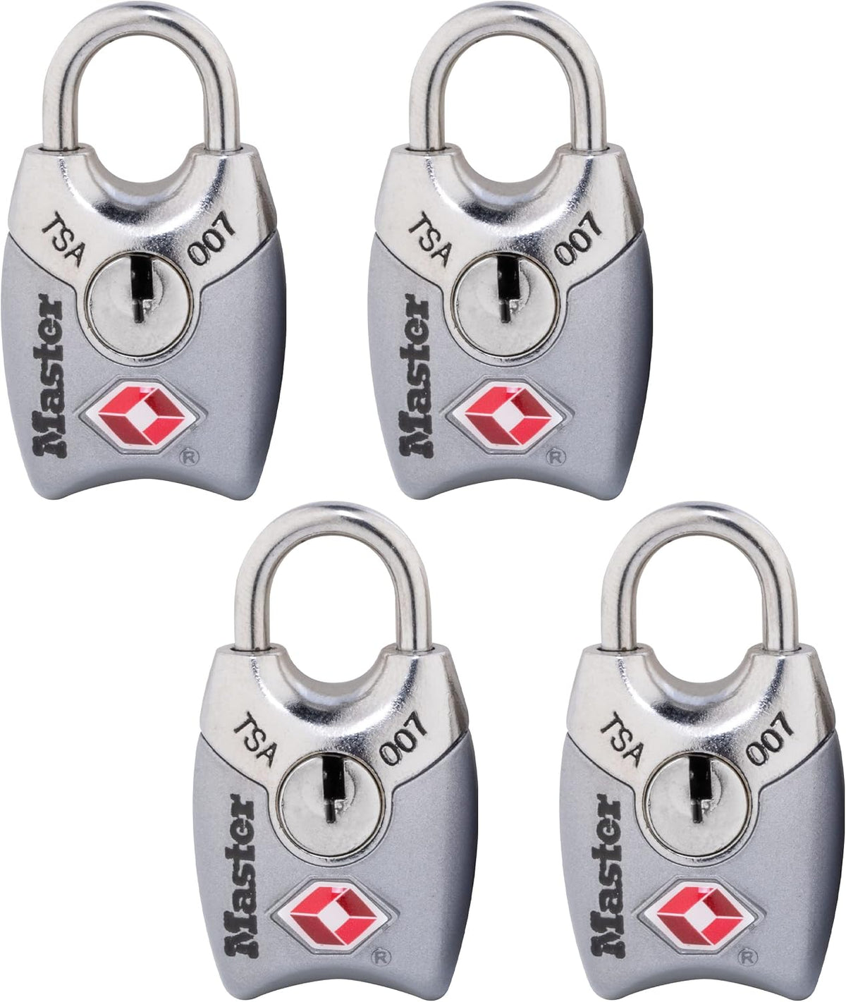 4689Q TSA Approved Luggage Lock, 4 Pack, Colors May Vary
