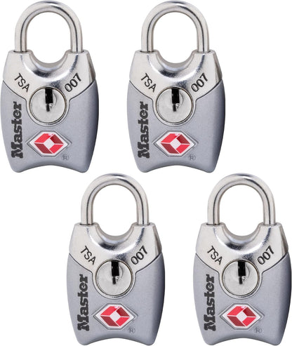 4689Q TSA Approved Luggage Lock, 4 Pack, Colors May Vary