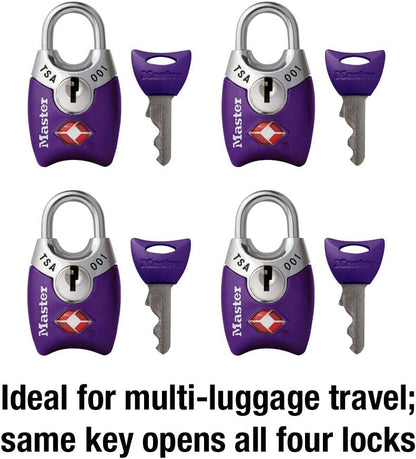 4689Q TSA Approved Luggage Lock, 4 Pack, Colors May Vary