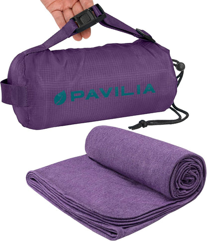 Travel Blanket Airplane Compact with Bag Lightweight, Navy Blue
