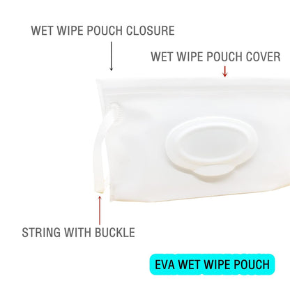 Baby Wet Wipes Pouches, 4 Pcs Baby Wet Wipes Dispensers, Travel Wet Wipes Bags Cases, Reusable Refillable Portable Wipe Carrying Pouches for Baby Adult Teenager