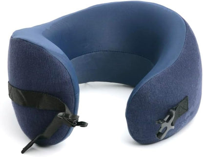 C Travel Pillow, Award-Winning Patented Ergonomic Design for Chin & Neck Support Memory Foam Neck Pillow, Compact Airplane Pillow for Traveling, Flight, Car (Hunter Green, Medium)