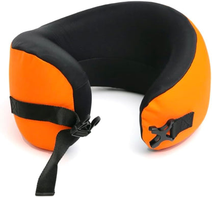 C Travel Pillow, Award-Winning Patented Ergonomic Design for Chin & Neck Support Memory Foam Neck Pillow, Compact Airplane Pillow for Traveling, Flight, Car (Hunter Green, Medium)