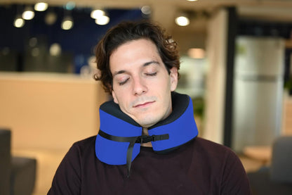 C Travel Pillow, Award-Winning Patented Ergonomic Design for Chin & Neck Support Memory Foam Neck Pillow, Compact Airplane Pillow for Traveling, Flight, Car (Hunter Green, Medium)