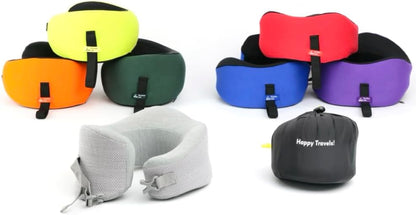C Travel Pillow, Award-Winning Patented Ergonomic Design for Chin & Neck Support Memory Foam Neck Pillow, Compact Airplane Pillow for Traveling, Flight, Car (Hunter Green, Medium)