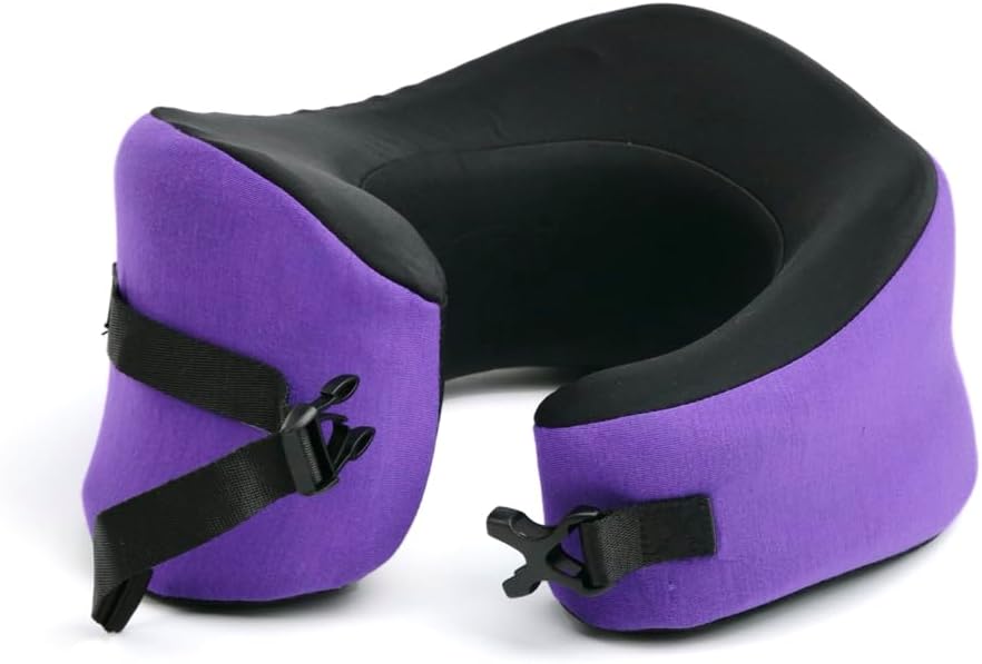 C Travel Pillow, Award-Winning Patented Ergonomic Design for Chin & Neck Support Memory Foam Neck Pillow, Compact Airplane Pillow for Traveling, Flight, Car (Hunter Green, Medium)