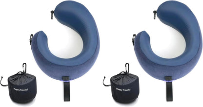 C Travel Pillow, Award-Winning Patented Ergonomic Design for Chin & Neck Support Memory Foam Neck Pillow, Compact Airplane Pillow for Traveling, Flight, Car (Hunter Green, Medium)